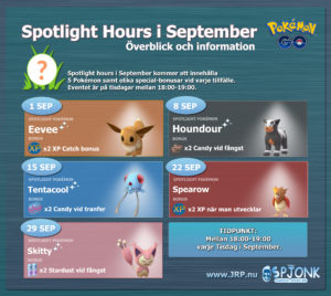 Spotlight hours i September*